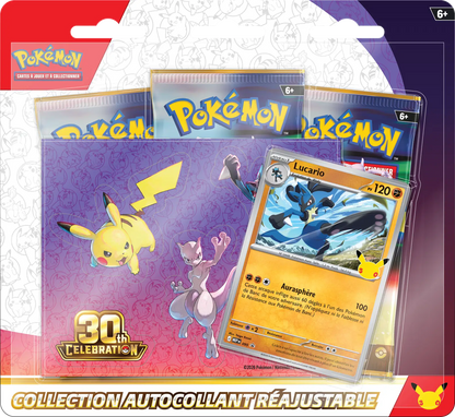 Tripack + Autocollant - Pokémon 30 ans