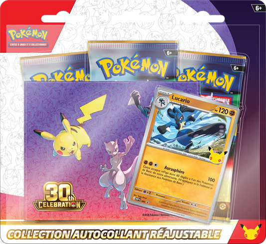 Tripack + Autocollant - Pokémon 30 ans